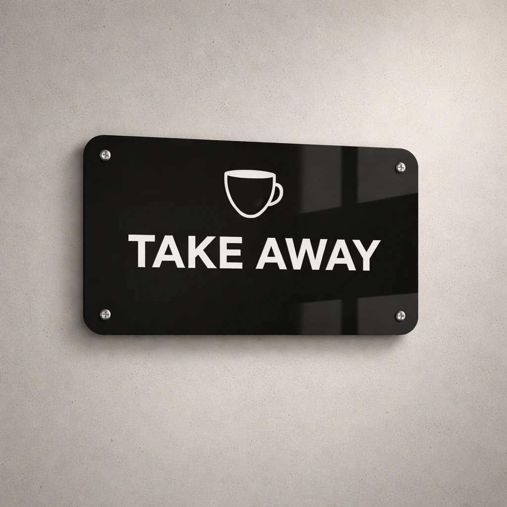 تابلو TAKE AWAY یک لایه مستطیل